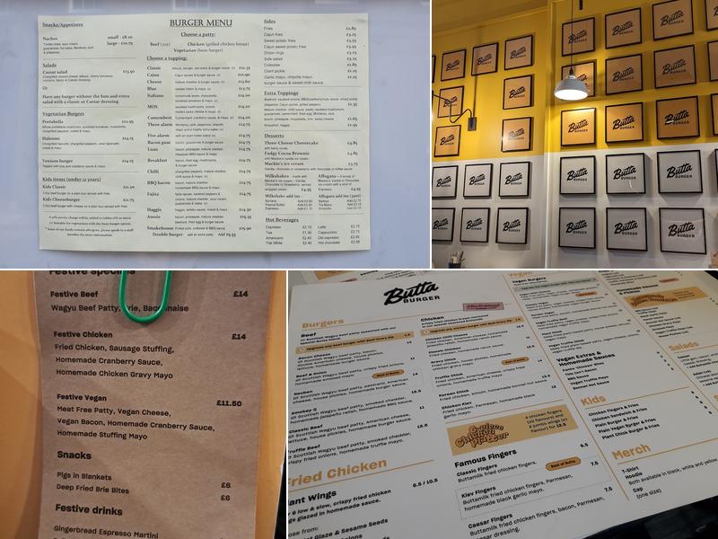 Butta Burger George Street - Restaurant Edinburgh Menu