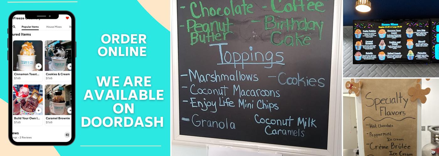 iFreeze Creamery Menu