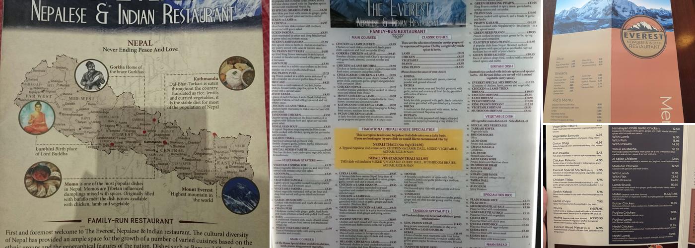 The Everest Menu