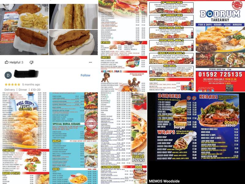 Bodrum Takeaway Menu