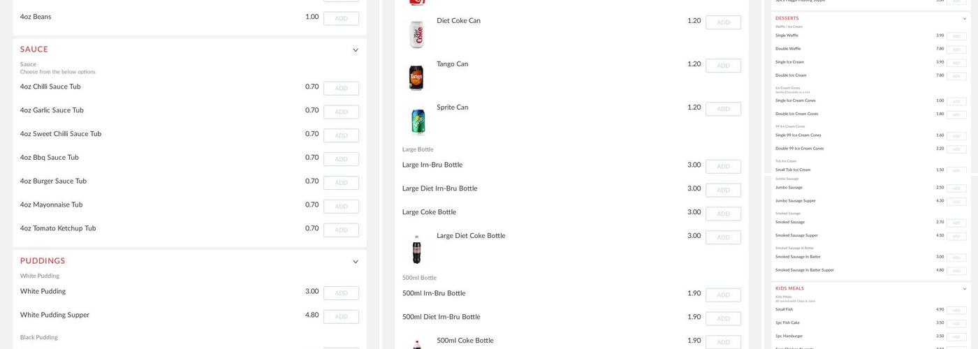 Dannis Fish & Chips Menu