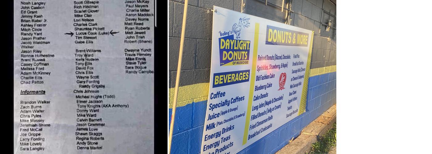 Daylight Donuts Menu
