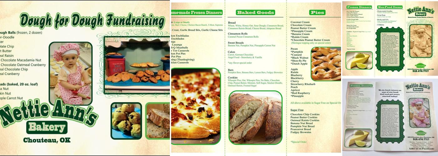 Nettie Ann's Bakery Menu