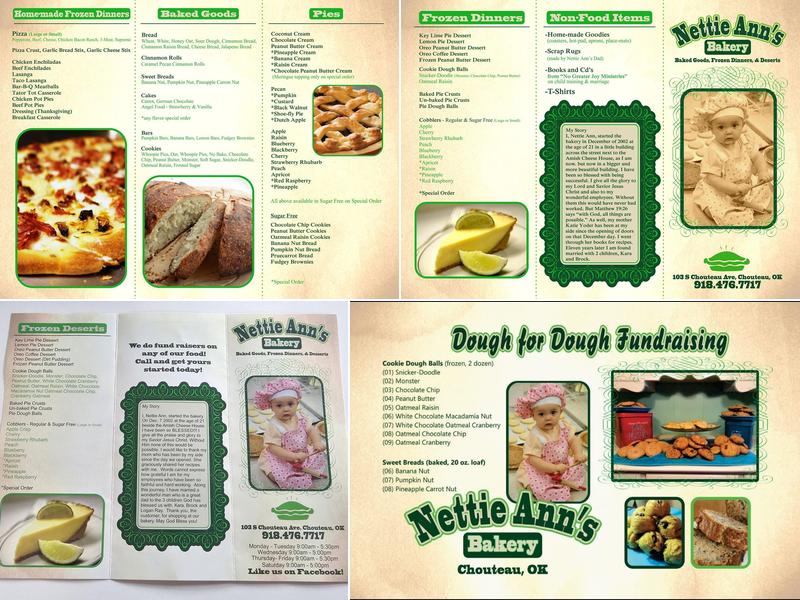 Nettie Ann's Bakery Menu