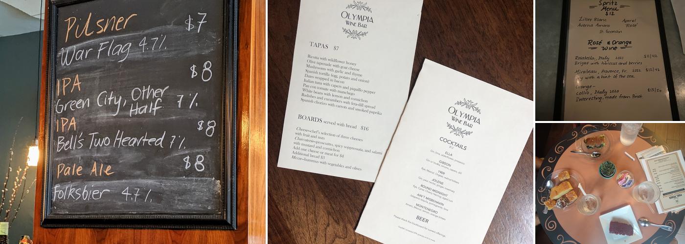 Olympia Menu