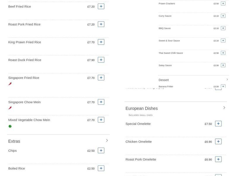 Panda Garden Chinese Takeaway Menu