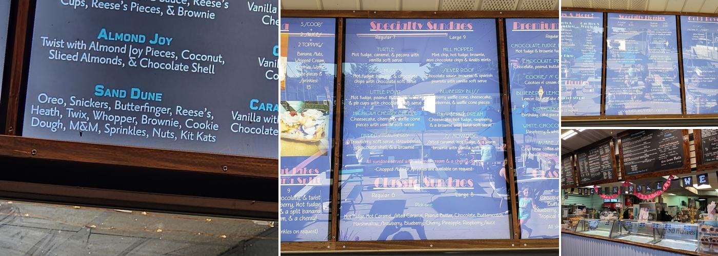 Silver Scoops Menu