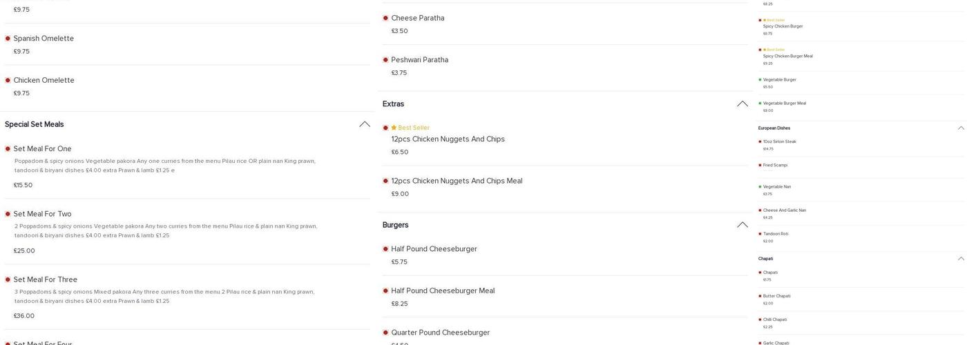 Balajee Spice Tandoori Menu