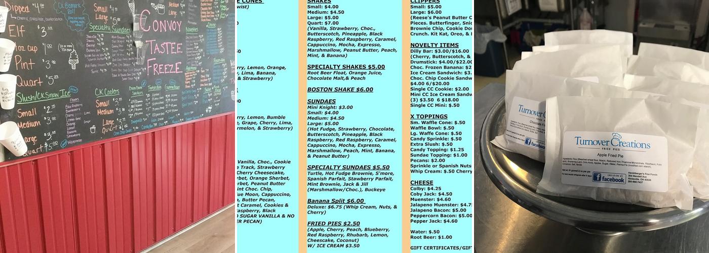 Convoy Tastee Freeze Menu