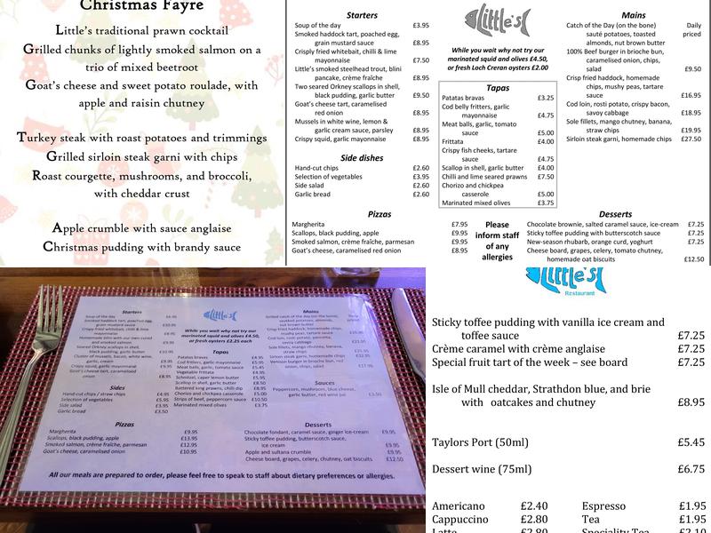 Little's Restaurant Menu