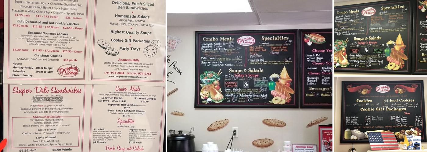 Campitelli Cookies Menu