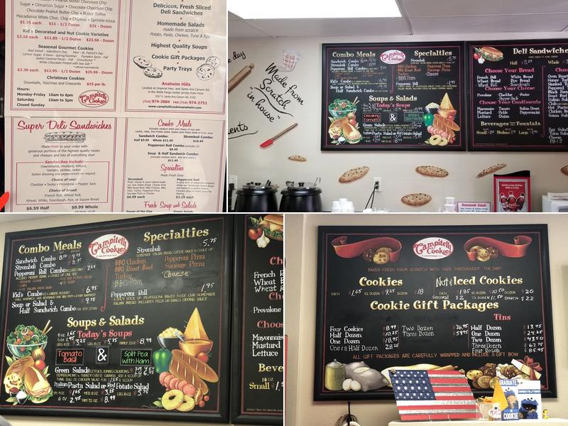 Campitelli Cookies Menu