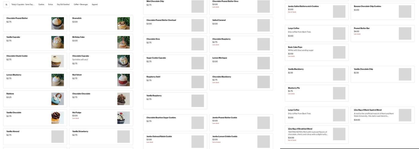 A Cupcake a Day Menu