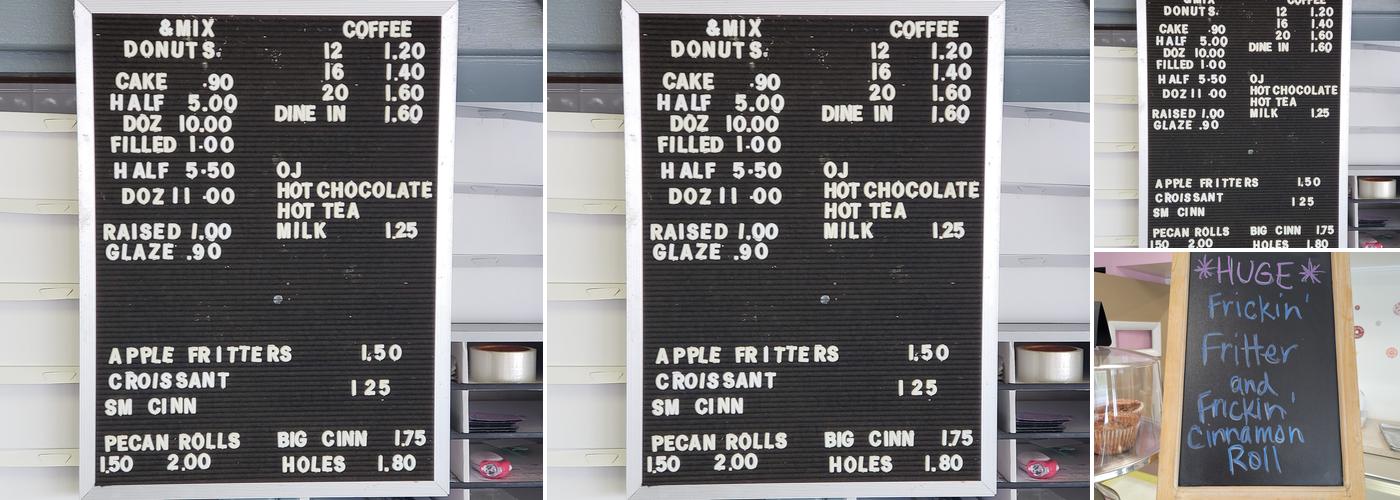 House of Donuts Menu