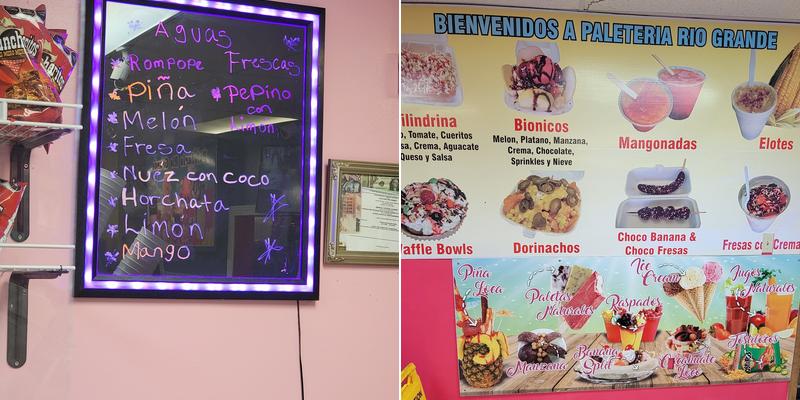 Paleteria Rio Grande Menu