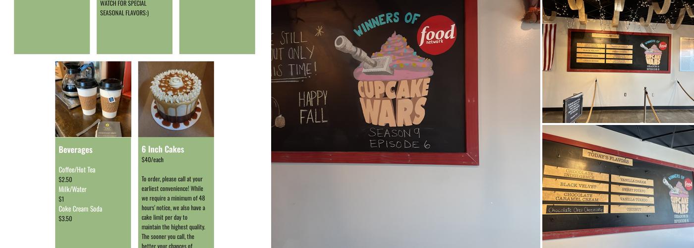 Happycakes Cupcakery Menu