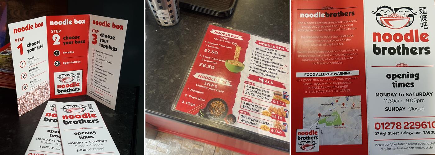 Noodle Brothers Menu