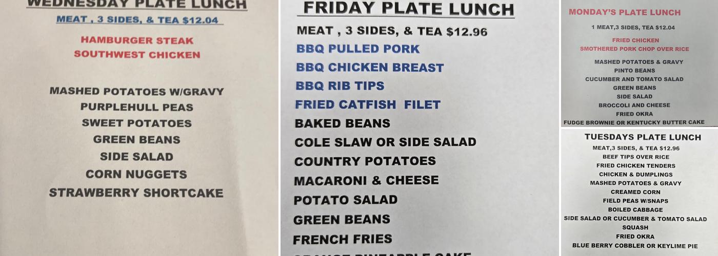 Scoops Ice Cream & Grille Menu