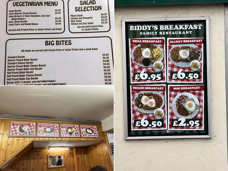 Biddys Burger Bar Menu