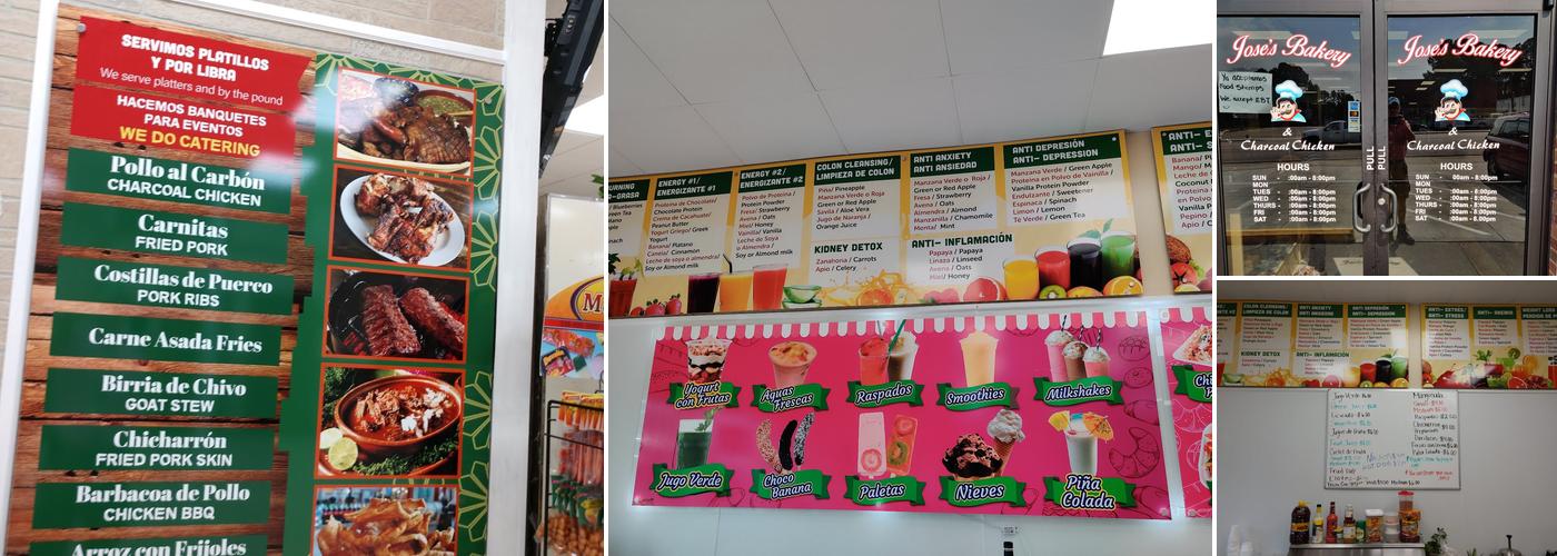 Jose's Bakery Menu