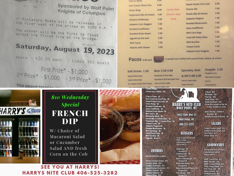 Harry's Nite Club Menu