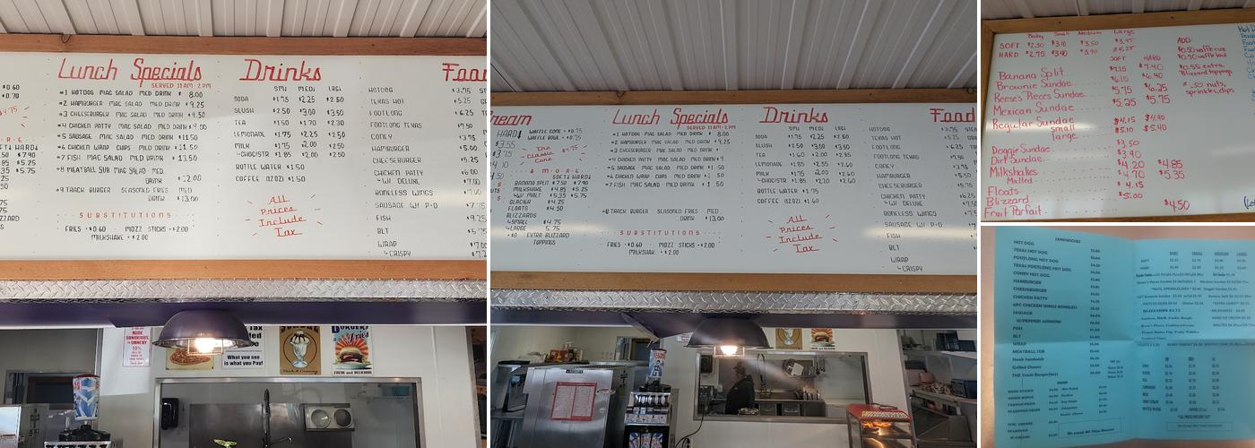 Classic Cones Menu