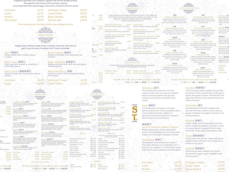 Stanwix Tandoori Restaurant Menu