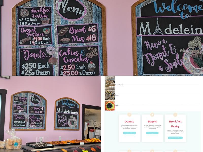 Madeleine's Bakery Menu