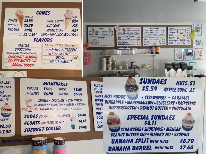 Abbott's Frozen Custard Menu