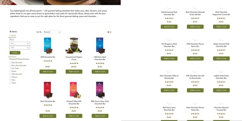 Lake Champlain Chocolates Menu