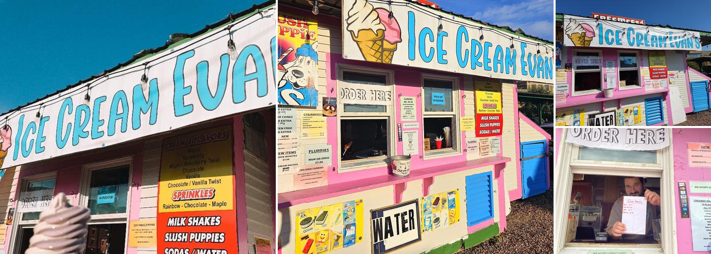 Ice Cream Evan’s Menu