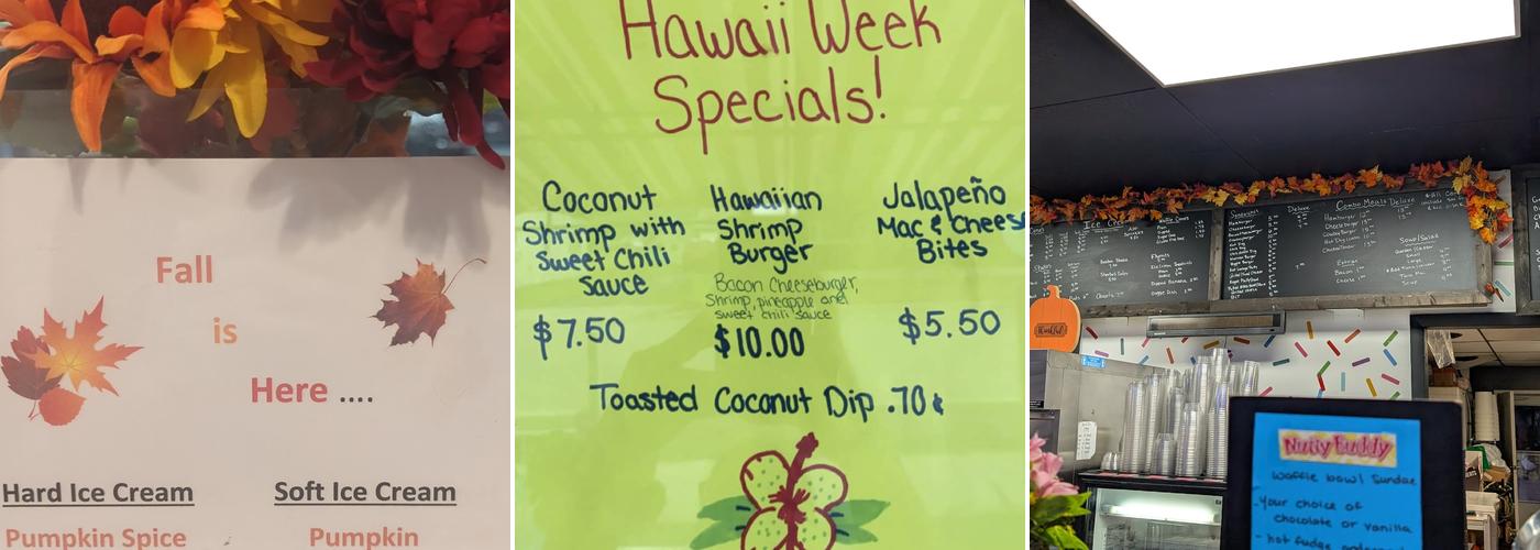Suzy Q’s Ice Cream & Grill Menu