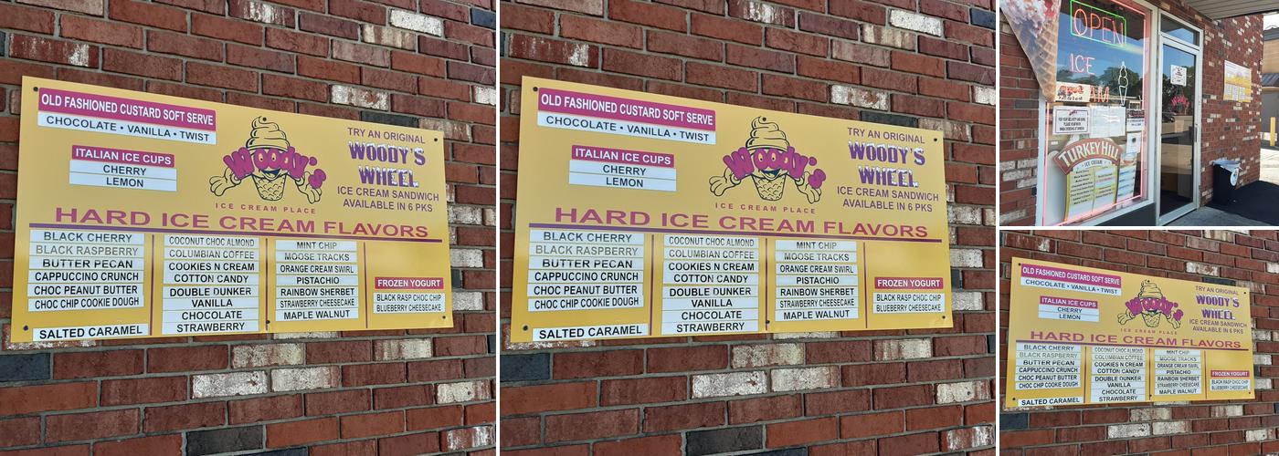 Woody's Ice Cream Place Menu