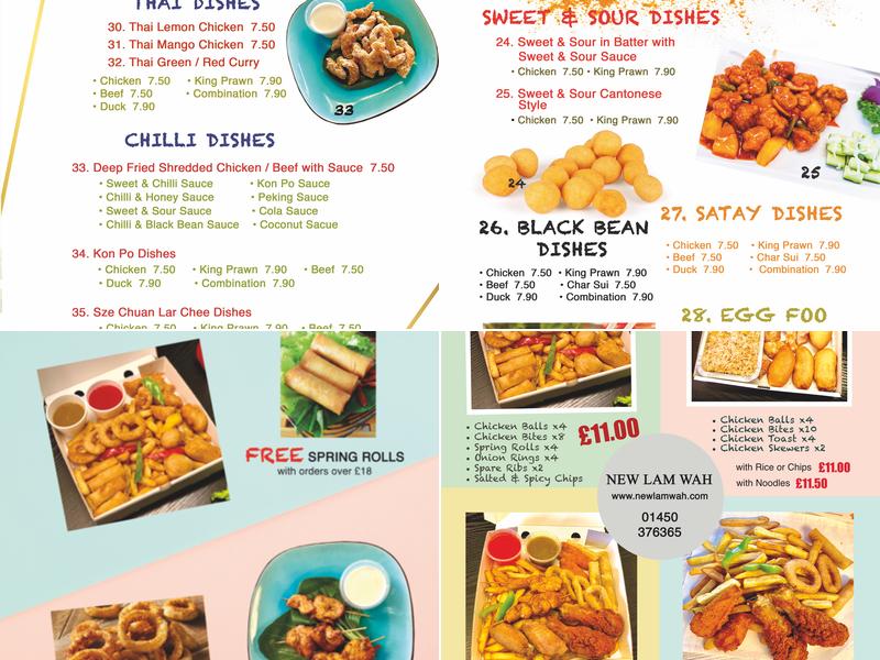 New Lam Wah Chinese Take Away Menu