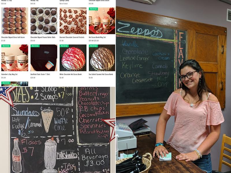 Zeppo's Creekside Creamery Menu