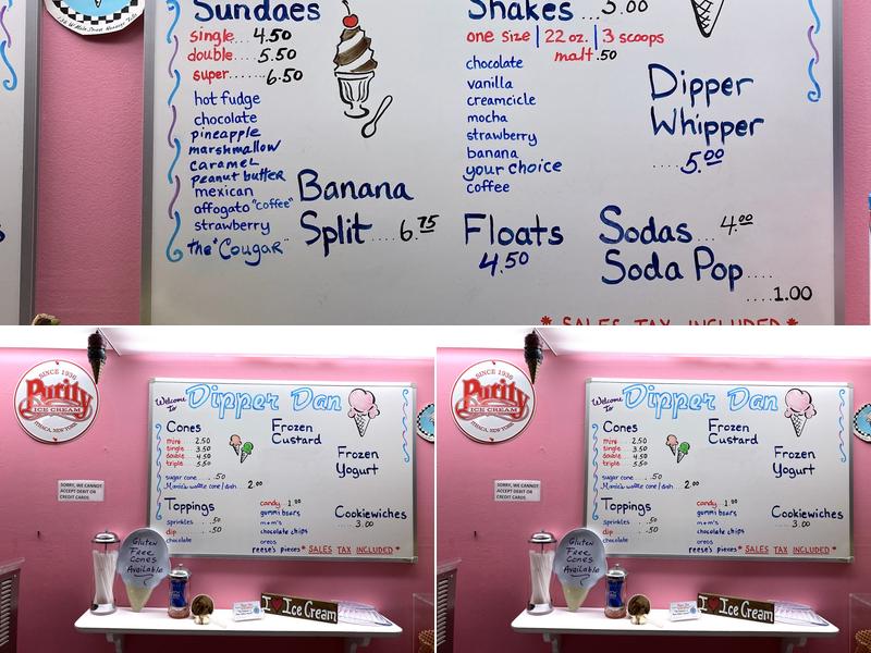 Dipper Dan Menu