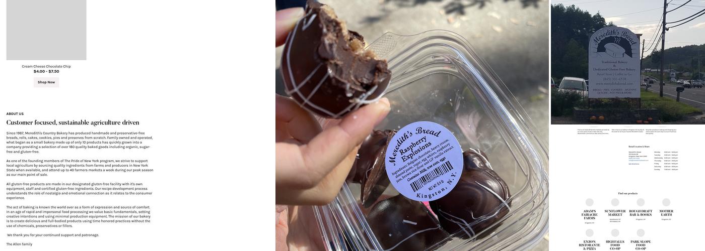 Meredith's Bread Menu