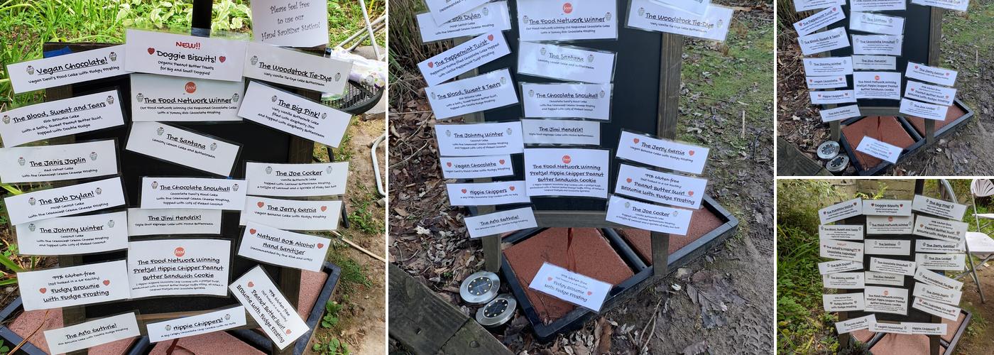 Peace, Love & Cupcakes Menu