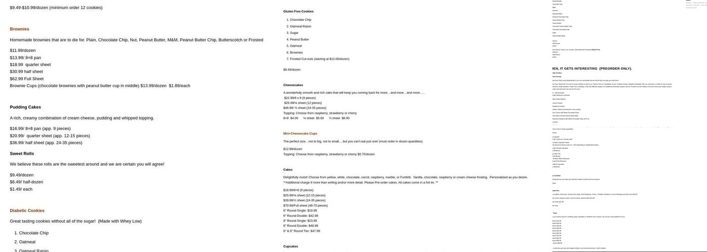 Case-Nic Cookies Menu