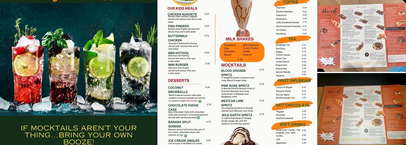 The Horeb Food Company Menu