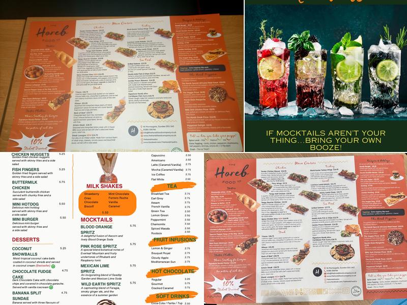 The Horeb Food Company Menu