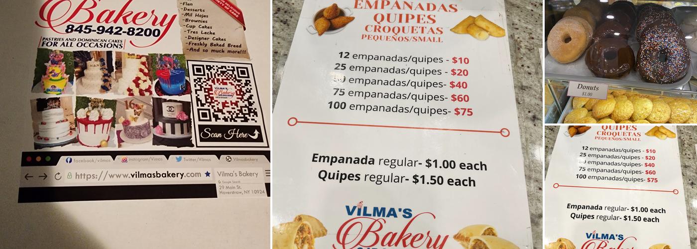 Vilma's Bakery Menu