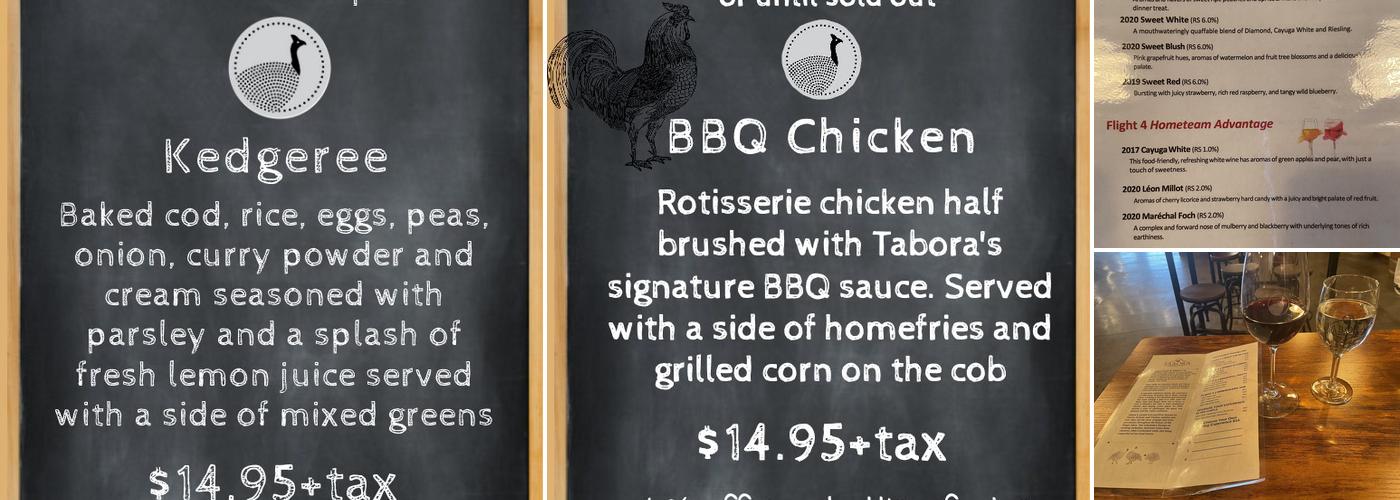 Tabora Farm & Winery Menu