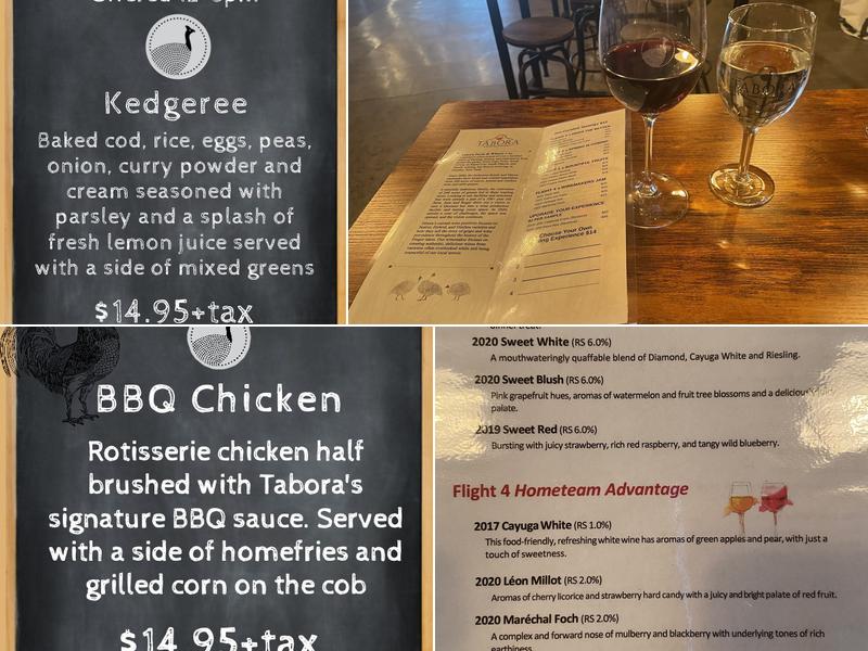 Tabora Farm & Winery Menu