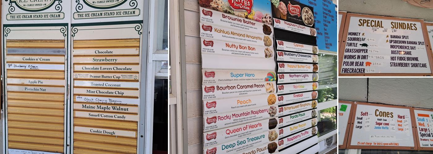 Toad's Too Ice Cream Oasis Menu