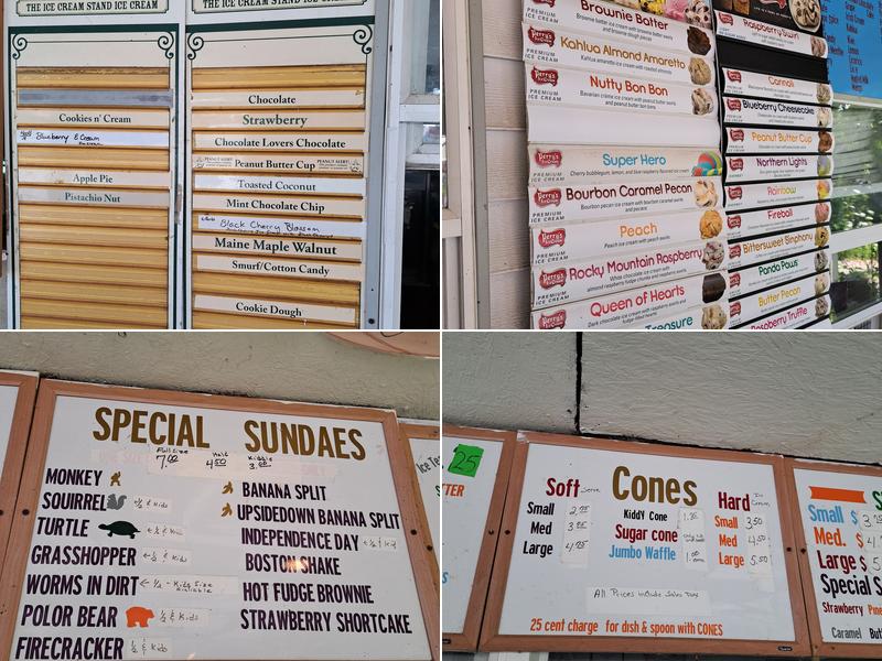 Toad's Too Ice Cream Oasis Menu