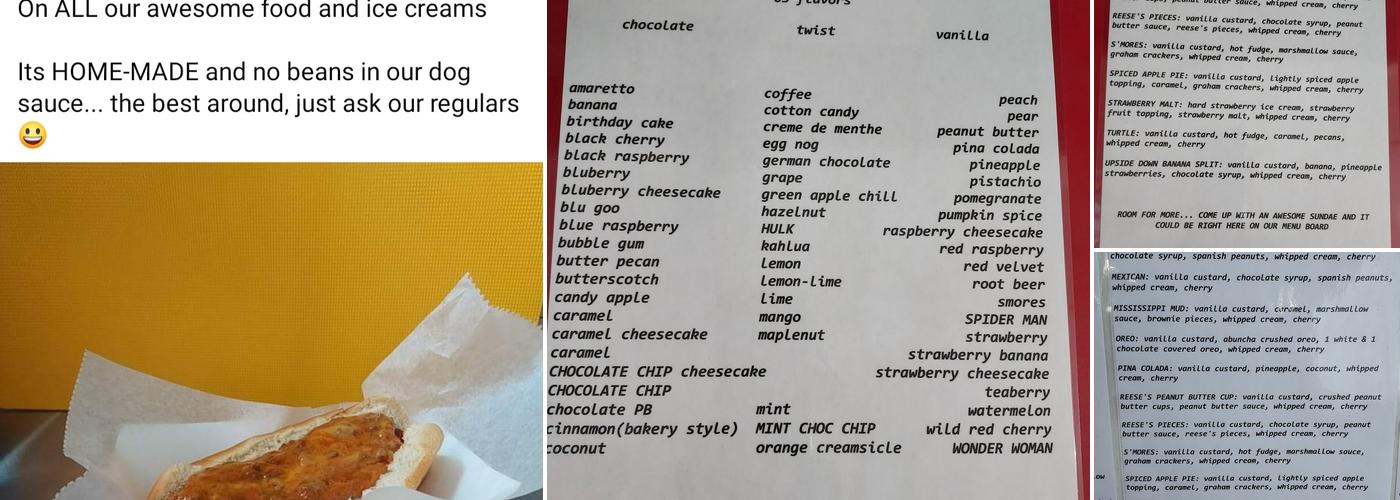 Winners Circle Ice Cream Menu