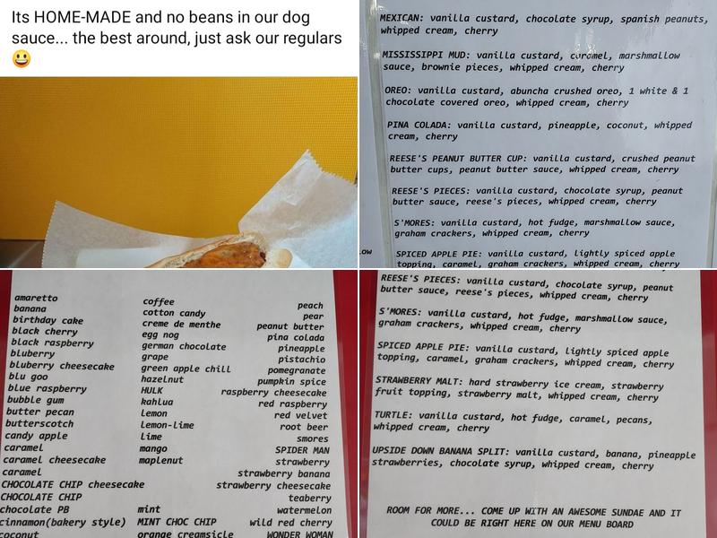 Winners Circle Ice Cream Menu