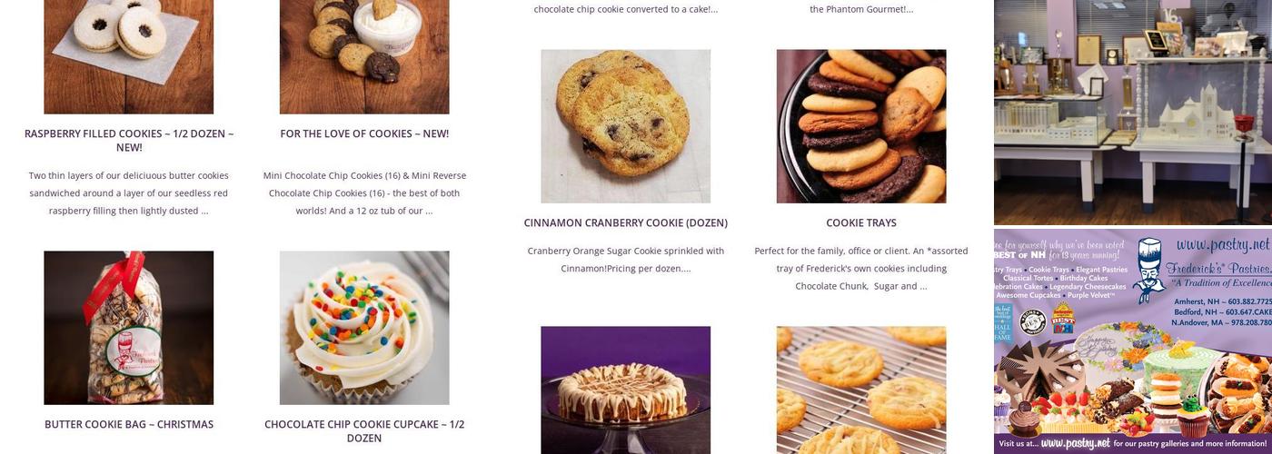 Frederick's Pastries Menu