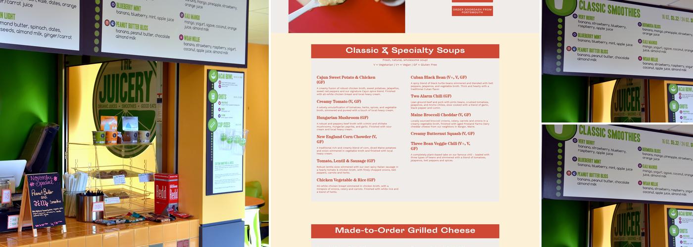 The Juicery Menu